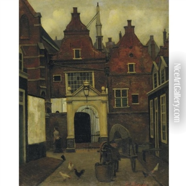A Street In Holland Oil Painting - Eduard Karsen
