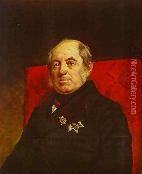 Portrait of Likhonin Oil Painting - Jules-Elie Delaunay