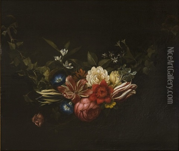 Arbete Vid Harden Oil Painting - August Vilhelm Nikolaus Hagborg