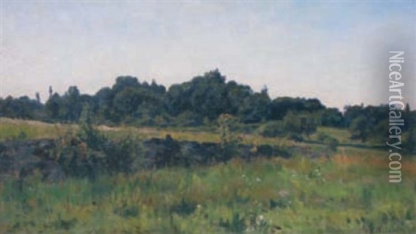 Paysage De Campagne Oil Painting - Ernest Auguste Le Villain