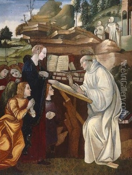 The Vision Of Saint Bernard Oil Painting - Filippo (Filippino) Lippi