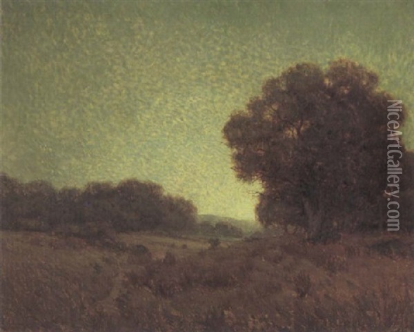 Twilight, Menlo Park, California Oil Painting - Granville S. Redmond