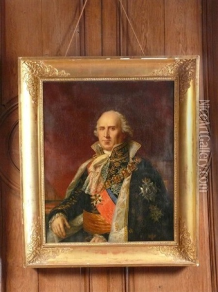Portrait De Charles-francois Lebrun, Duc De Plaisance, Architresorier De L'empire, Troisieme Consul Oil Painting - Robert Jacques Francois Faust Lefevre