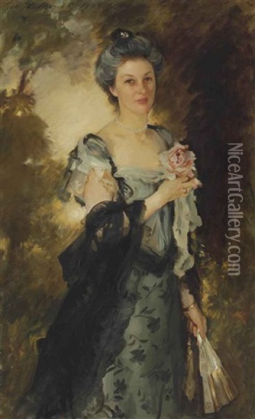 Mrs. William Crowninshield, Jr Oil Painting - John Singer Sargent