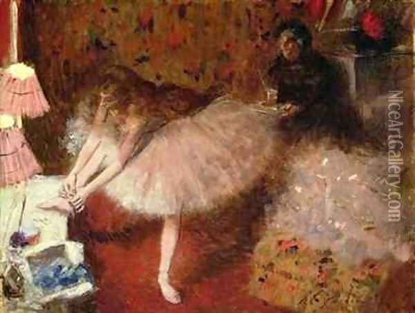Dancer in her Dressing Room Oil Painting - Jean-Louis Forain