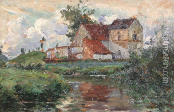 Hof Van Papenburg Oil Painting - Henry Rul