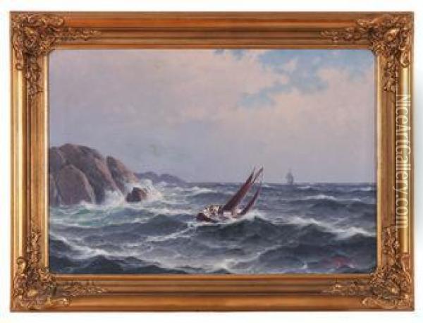 Marine Oil Painting - Lars Laurits Larsen Haaland