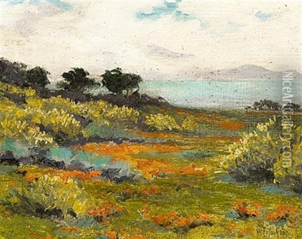 Poppies By The Sea Oil Painting - William Franklin Jackson