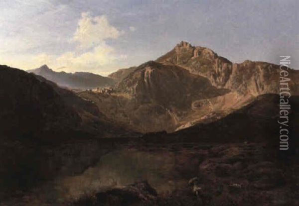 Snowdonia Oil Painting - Sidney Richard Percy