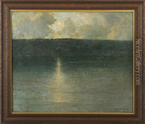 Late Afternoon Sun Over The Palisades Oil Painting - Bayard Henry Tyler