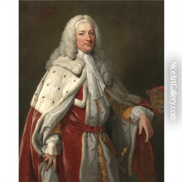 Portrait Of Francis Greville, 1st Earl Of Warwick Oil Painting - William Hoare