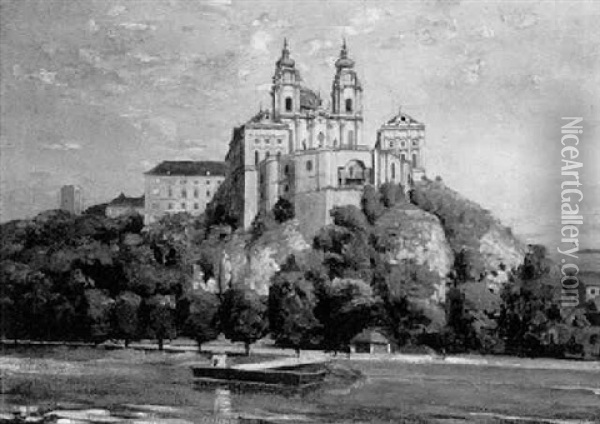 View Of A Spanish Cathedral Oil Painting - Louis Le Breton