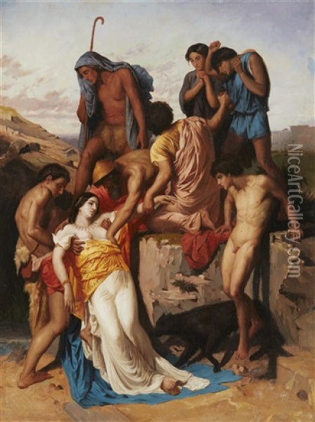 Zenobia Found By The Shepherds Of The Arax Oil Painting - William-Adolphe Bouguereau