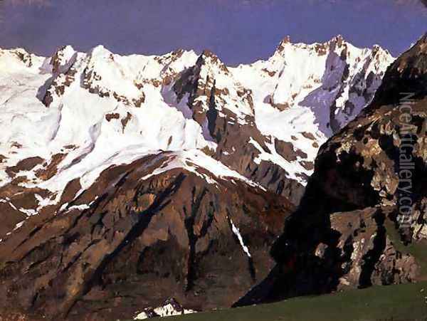 Mont Blanc Mountains, 1897 Oil Painting - Isaak Ilyich Levitan