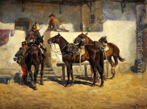 Z Rakusko-pruskej Vojny Oil Painting - Ede Lengyel-Rheinfuss