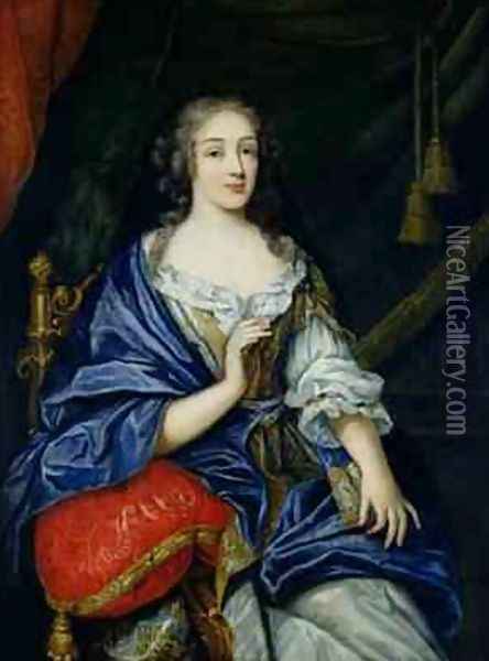 Portrait of Francoise-Louise de la Baume le Blanc 1644-1710 Duchesse de Vaujour Oil Painting - Jean Nocret I