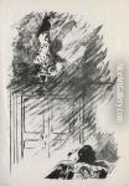 Le Corbeau Sur La Buste Oil Painting - Edouard Manet