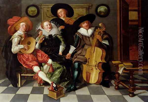 The Concert (2) Oil Painting - Pieter Codde