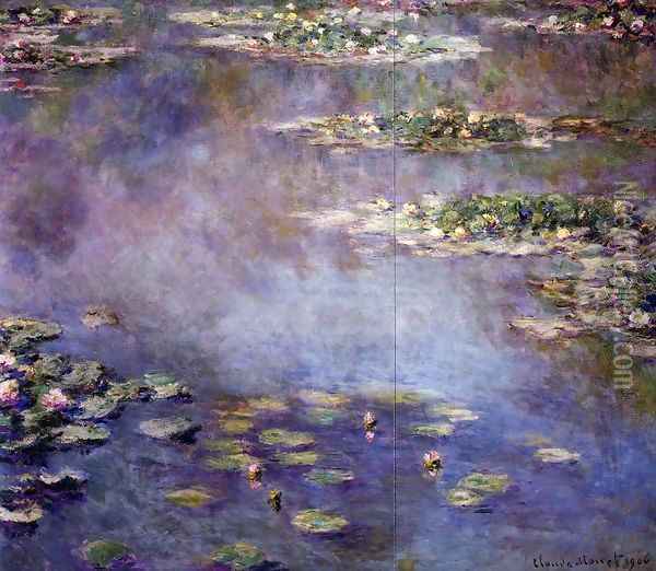 Water-Lilies2 1906 Oil Painting - Claude Oscar Monet