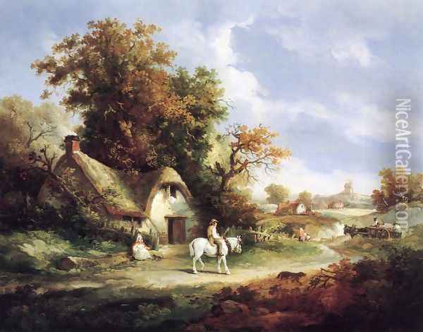 A Country Idyll Oil Painting - Thomas Hand