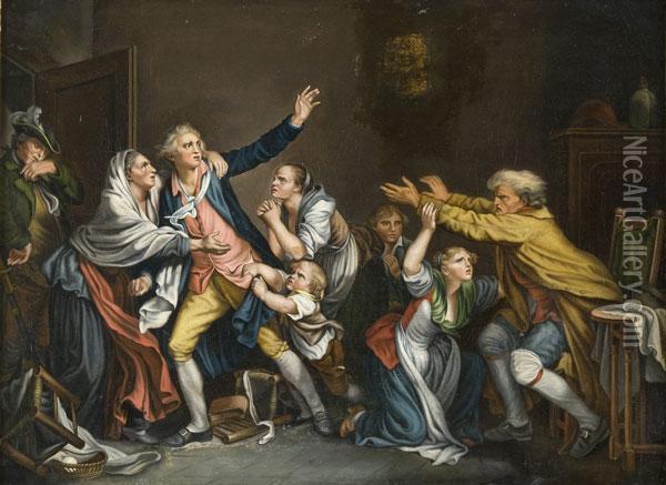 La Maledizione Paterna Oil Painting - Jean Baptiste Greuze