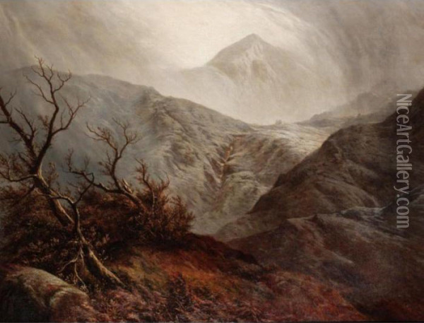 View Of Snowdon, North Wales Oil Painting - Walter Williams