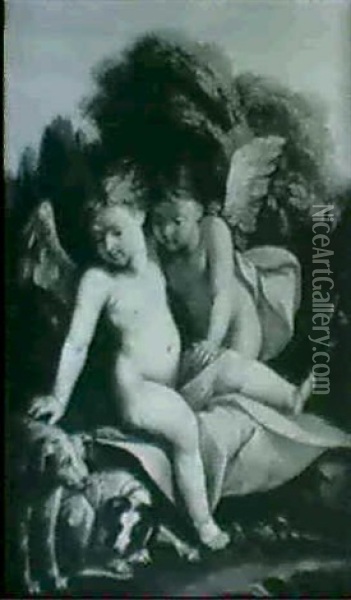 Allegorie De La Fidelite Oil Painting - Francois (le Bourguignon) Perrier