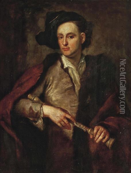Portrait Of A Gentleman Oil Painting - Jan Kupetzki