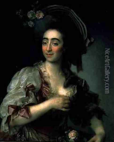 Portrait of Anna Davia-Bernucci Oil Painting - Dmitry Levitsky
