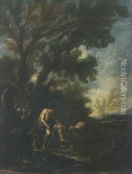 San Giovanni Battista Oil Painting - Antonio Francesco Peruzzini