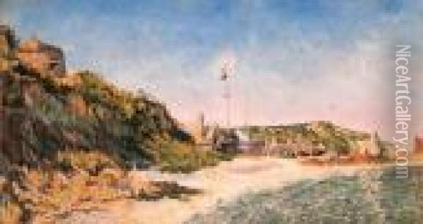 Port-en-bessin, La Plage Oil Painting - Paul Signac