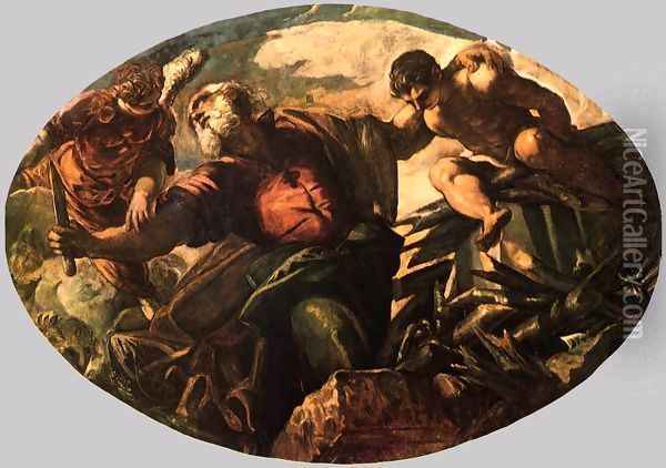 The Sacrifice of Isaac 2 Oil Painting - Jacopo Tintoretto (Robusti)