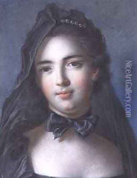 The Princess of Beauveau nee Sophie Charlotte de la Tour DAuvergne Oil Painting - Jean-Marc Nattier