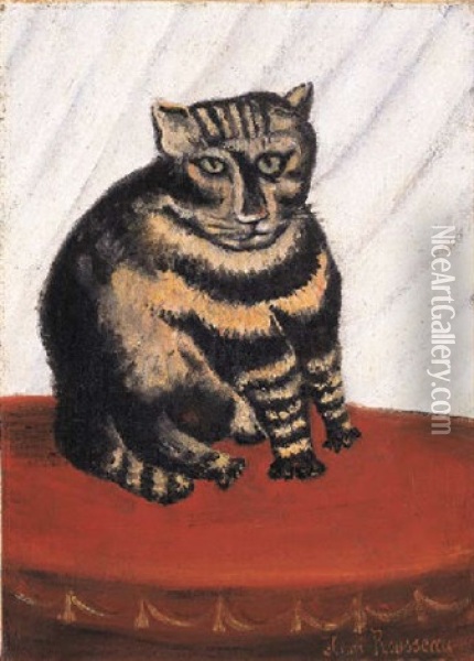 Le Chat Tigre Oil Painting - Henri Rousseau