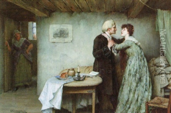 The Interrupted Courtship Oil Painting - William A. Breakspeare