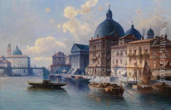 Circle Canal In Venice Oil Painting - Karl Kaufmann