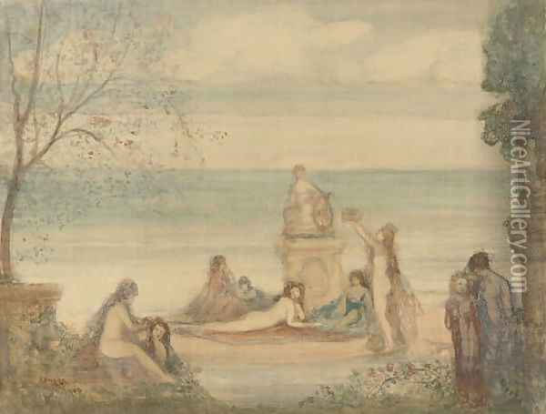 The bacchalanian offering Oil Painting - Charles Edward Conder