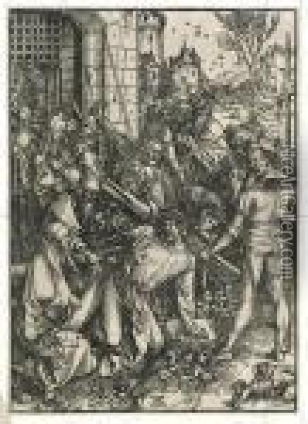 Christ Carrying The Cross Oil Painting - Albrecht Durer