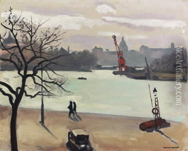 Au Long De La Seine Oil Painting - Albert Marquet