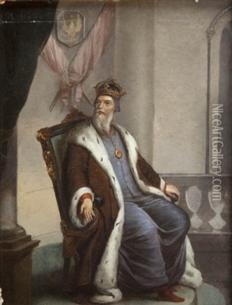 Portret Zygmunta Augusta Oil Painting - Nicolas Augustin Matte