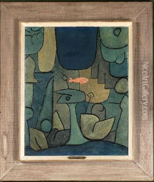 Underwater Garden Oil Painting - Paul Klee
