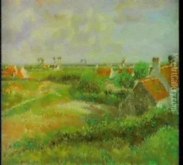 Vue De Zevekote, Knokke Sur Mer, Belgique Oil Painting - Camille Pissarro