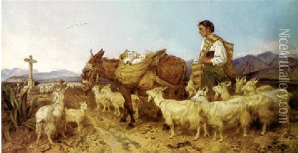 Going To Market Oil Painting - Richard Ansdell