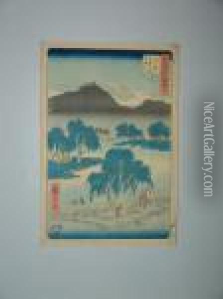 Goyu Oil Painting - Utagawa or Ando Hiroshige
