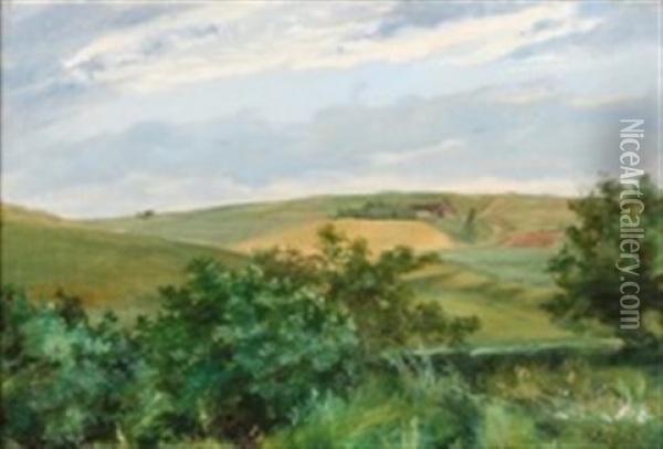 A Summer's Day In The Countryside Oil Painting - Vilhelm Peter Karl Kyhn