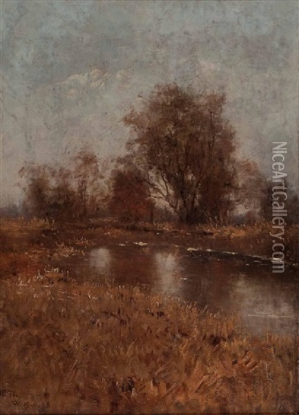 Fruhling Im Dachauer Moor Oil Painting - Josua Von Gietl