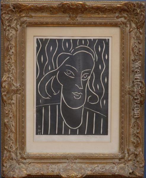 Portrait Of A Woman Oil Painting - Auguste Matisse