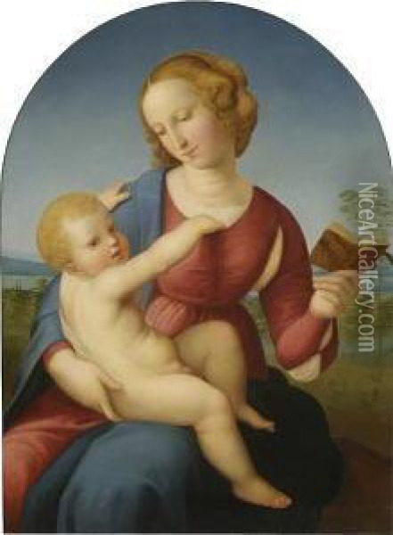 Maria Mit Dem Kind. Oil Painting - Tommaso Minardi