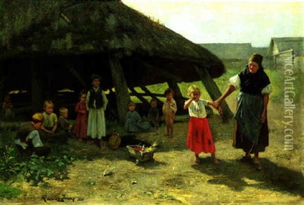Time To Go Home Oil Painting - Imre Revesz