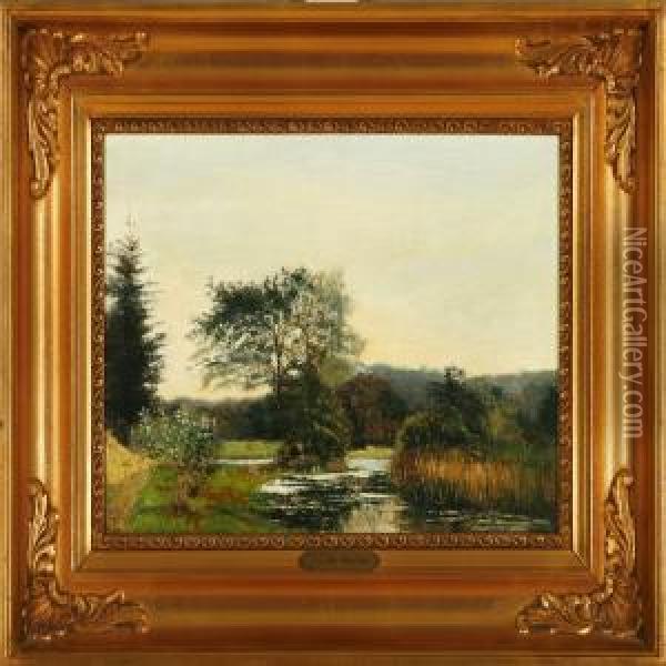 Overlooking A Moor Oil Painting - Pauline Thomsen